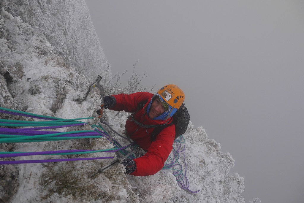 Esclade Mixte dans une ambiance écossaise dans le Vercors.