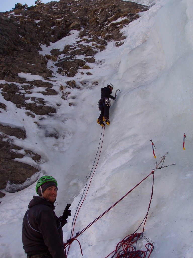 Simon et Mathieu au Pas de l'Aiguille, Massif du Vercors